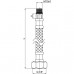 Шланг короткая иголка 60 см для подключения смесителя Rubineta (618061) 3/8 дюйма