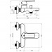 Монолитный смеситель Rubineta Comfi 10 (CO10008) для ванны с подключением душа