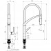 Кухонный смеситель Rubineta PK 50 WT (PK50078) с гибким белым гусаком на магнитном креплении